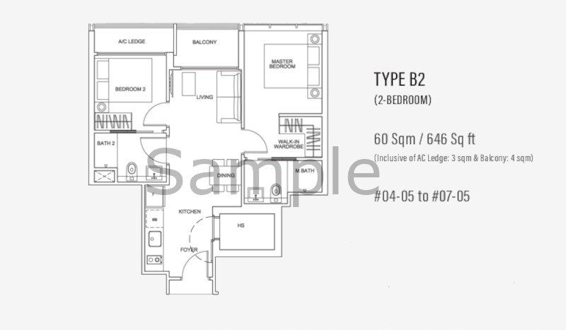 W Residences Marina View Sample Floor Plan